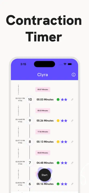 Contraction Tracker - Clyra screenshot 2 of 6