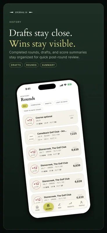 Journal 18: Golf Stat Tracker screenshot 6 of 6