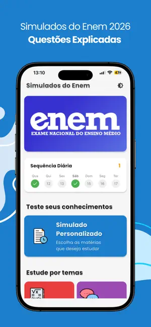 Simulados do Enem 2026 screenshot 1