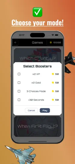Captura de pantalla de Jet Quiz : Modern Age en iPhone 3