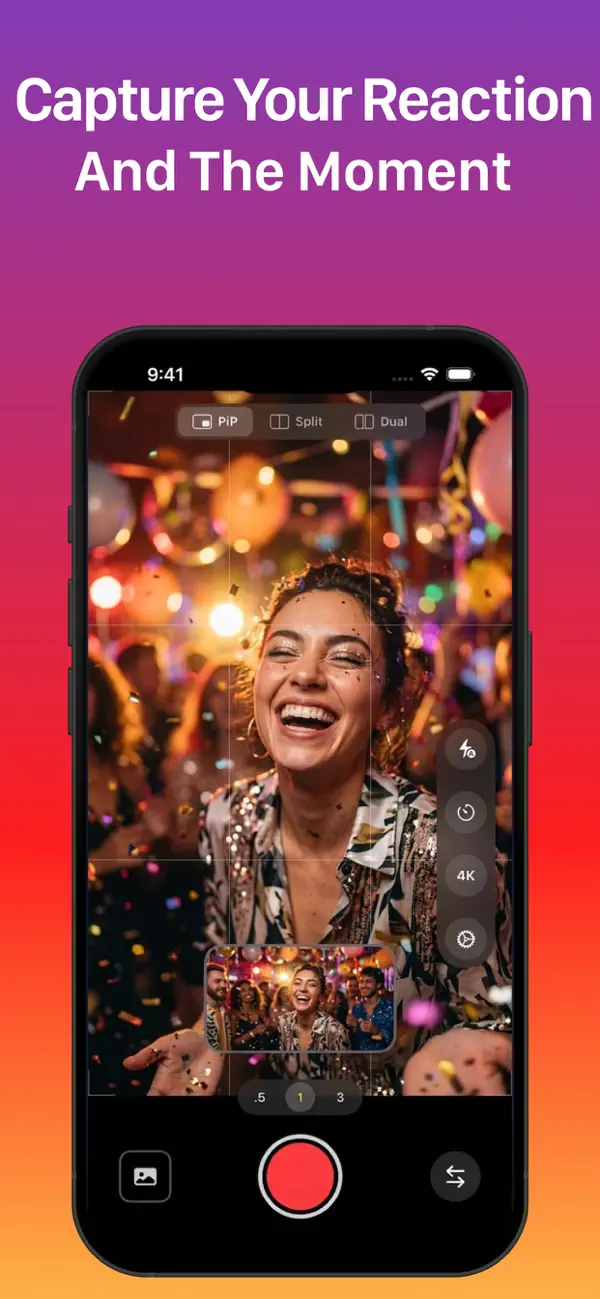 Screenshot #2 pour Dual Camera Recorder