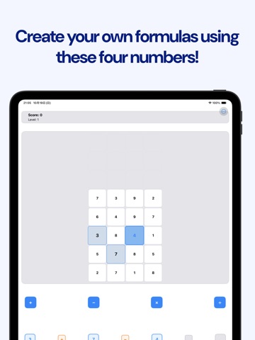 Number Clear  Create 10 Puzzle iPad screenshot