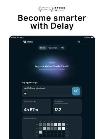 Delay: Study before you scroll iPad screenshot 1