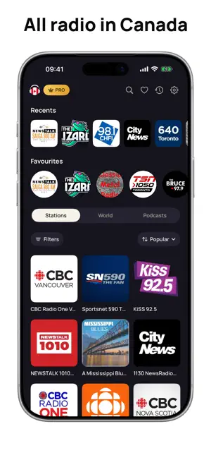 Radio Canada Live FM Player screenshot 1