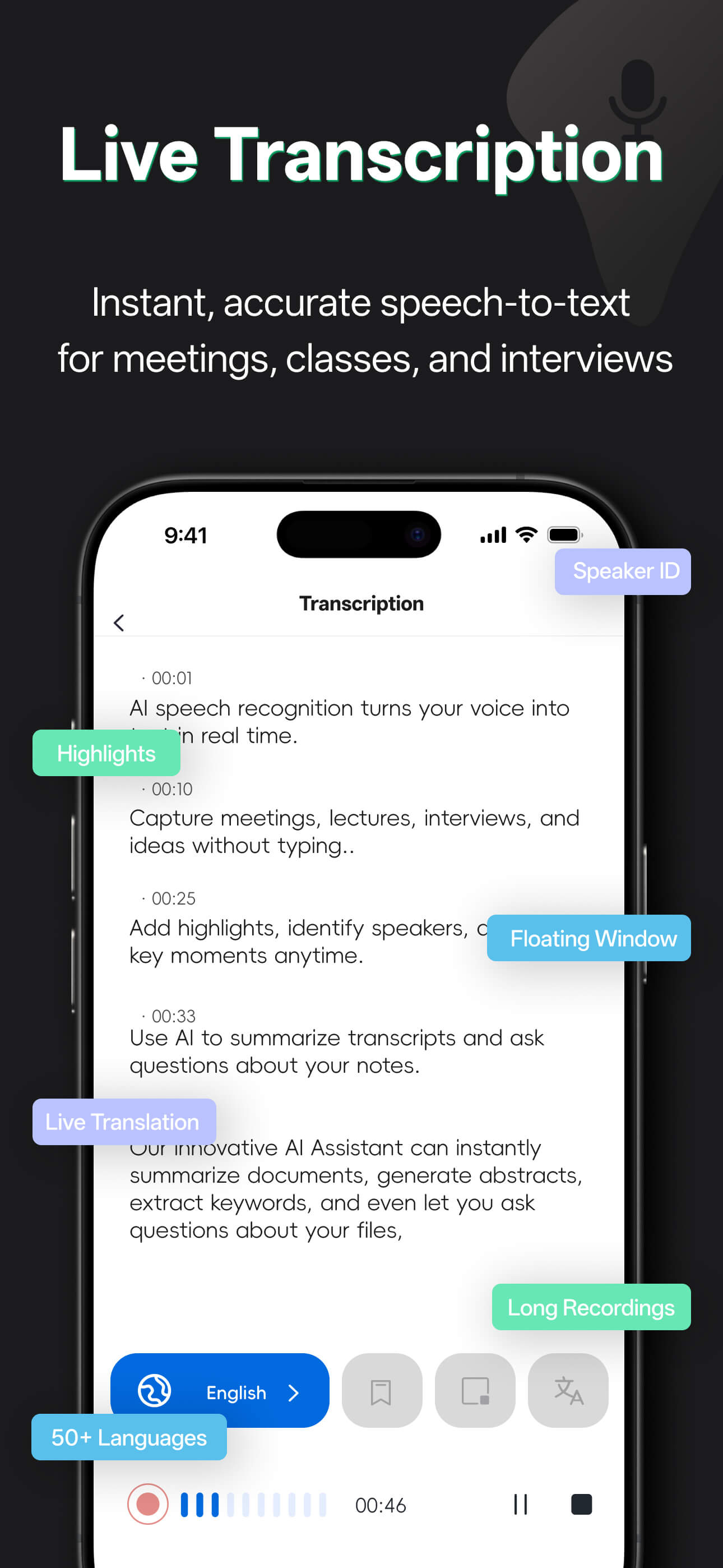 Speech to Text: AI Recorder