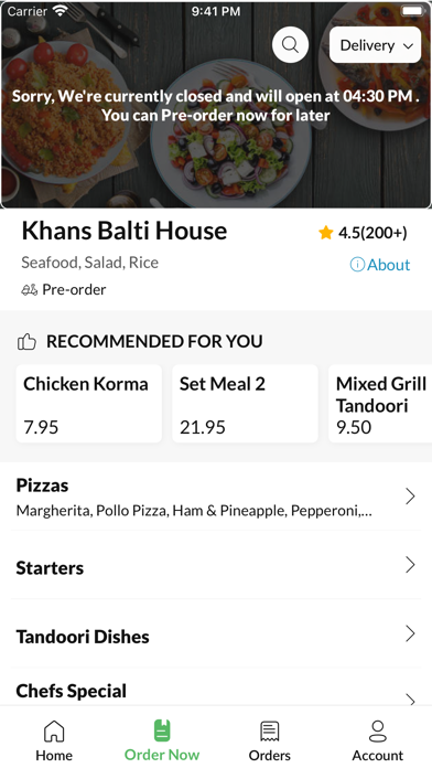 Khans Balti House. Screenshot