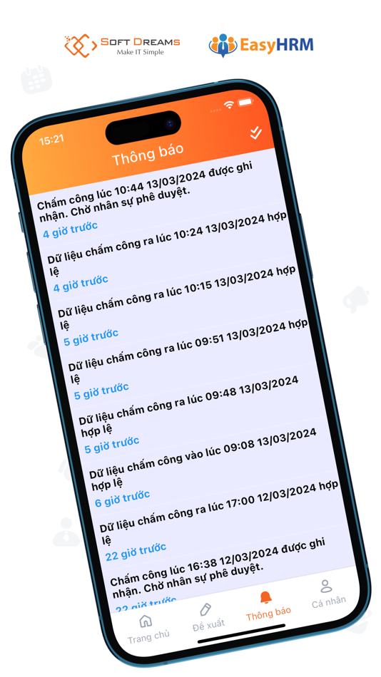 #4. EasyHRM (iOS) By: SOFTDREAMS TECHNOLOGY INVESTMENT AND TRADING JOINT STOCK COMPANY