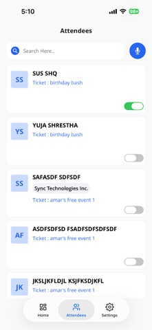 Sync Check-In screenshot