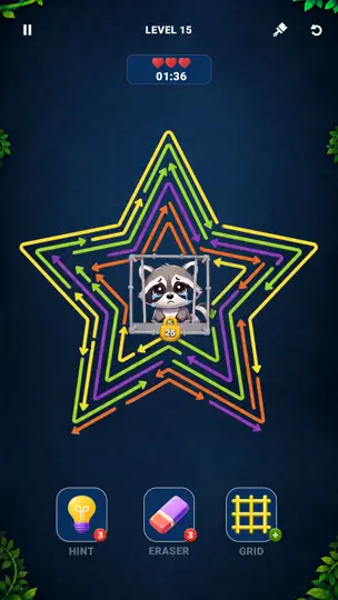 Capture d'écran de Maze Arrow Puzzle: Save Animal sur iPhone 2