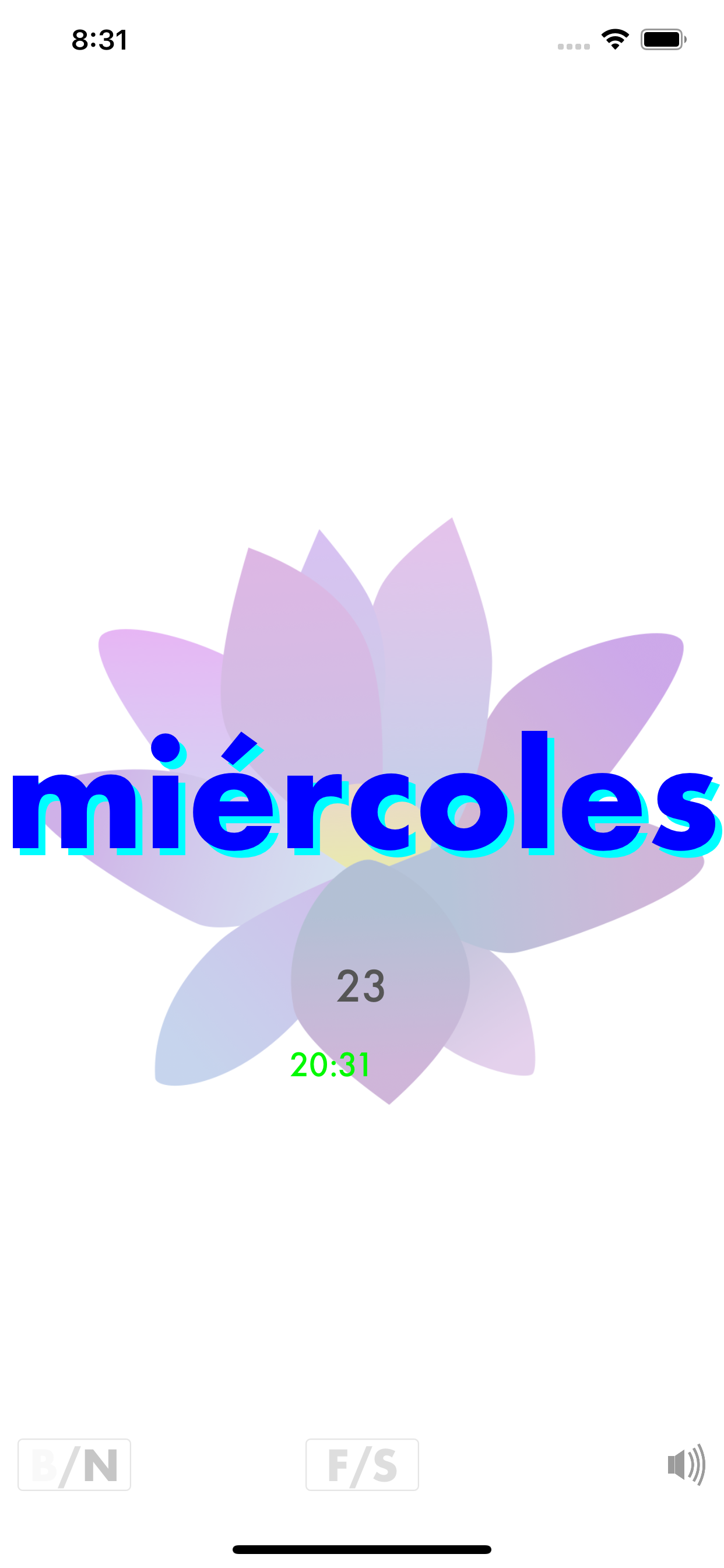 calendario de flores
