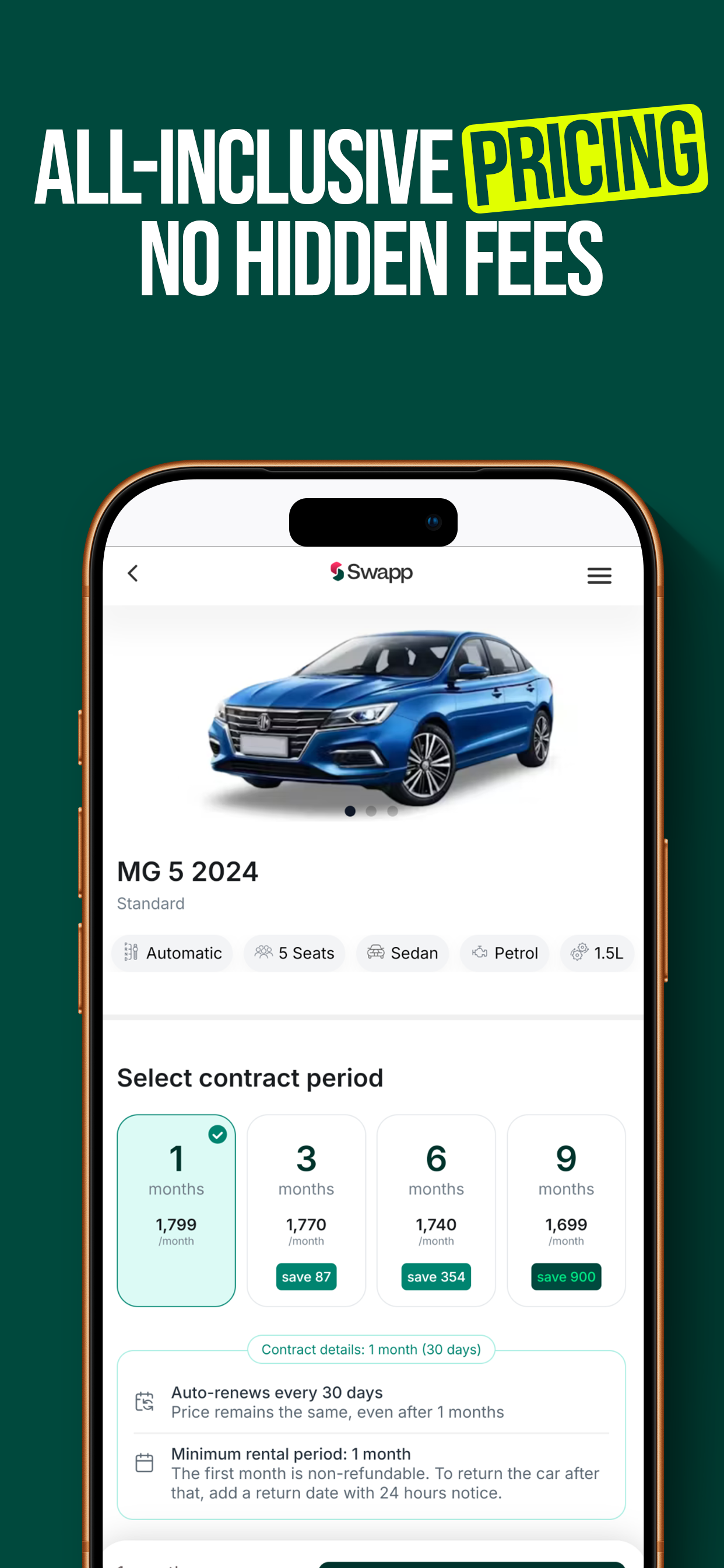 Swapp - Car rentals simplified screenshot 3