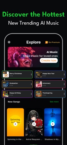 WishAI:Gift Song & Music Maker iPhone screenshot