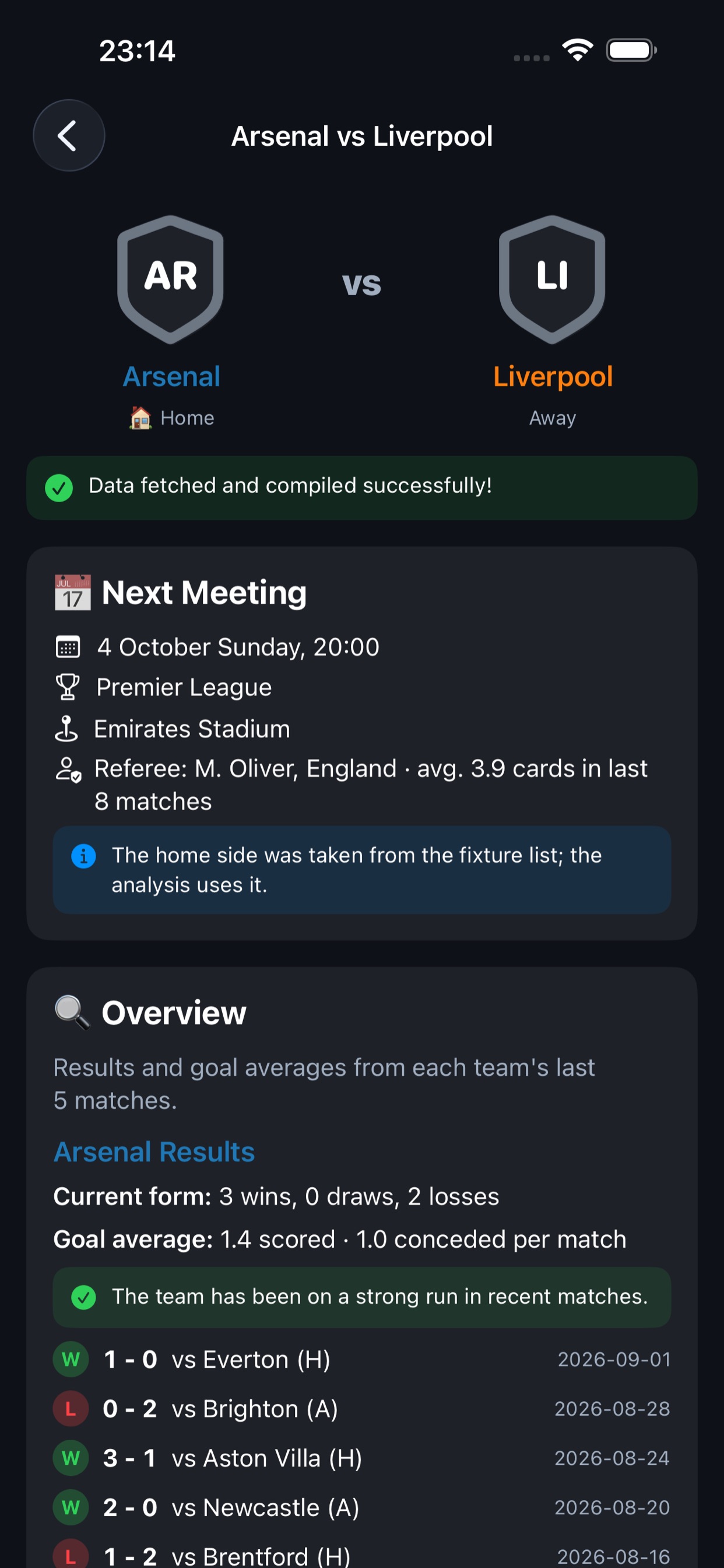 Screenshot 1 of Soccer Analysis: Match Stats