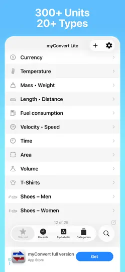 Capture d'écran de MyConvert Lite sur iPhone 2