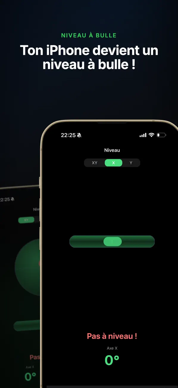 Screenshot #1 pour Niveau à bulle: Inclinomètre
