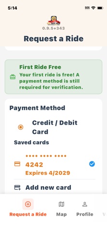 SOS Safe Ride iPhone screenshot