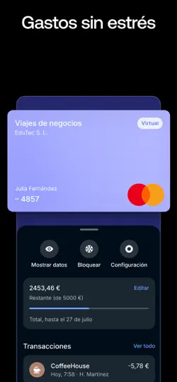Captura de pantalla de Revolut Business en iPhone 6