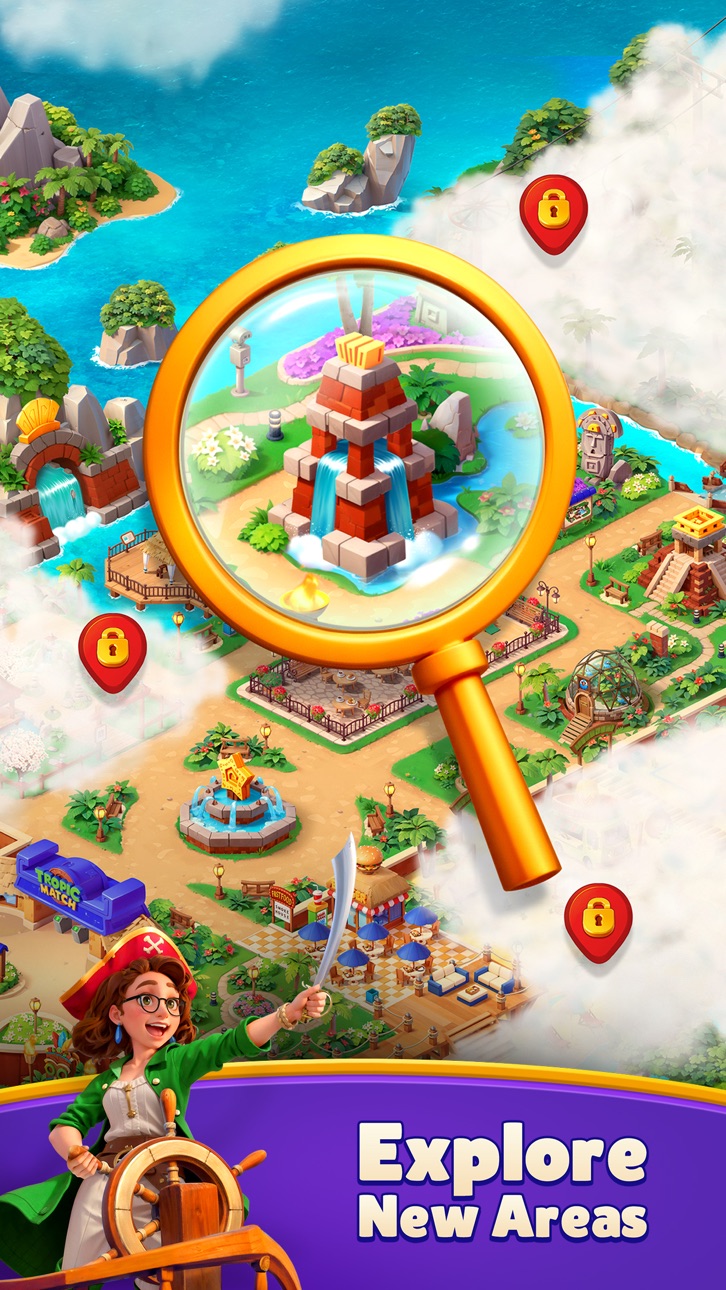 Tropic Match iOS Mod IPA screenshot 3 - iOS game interface