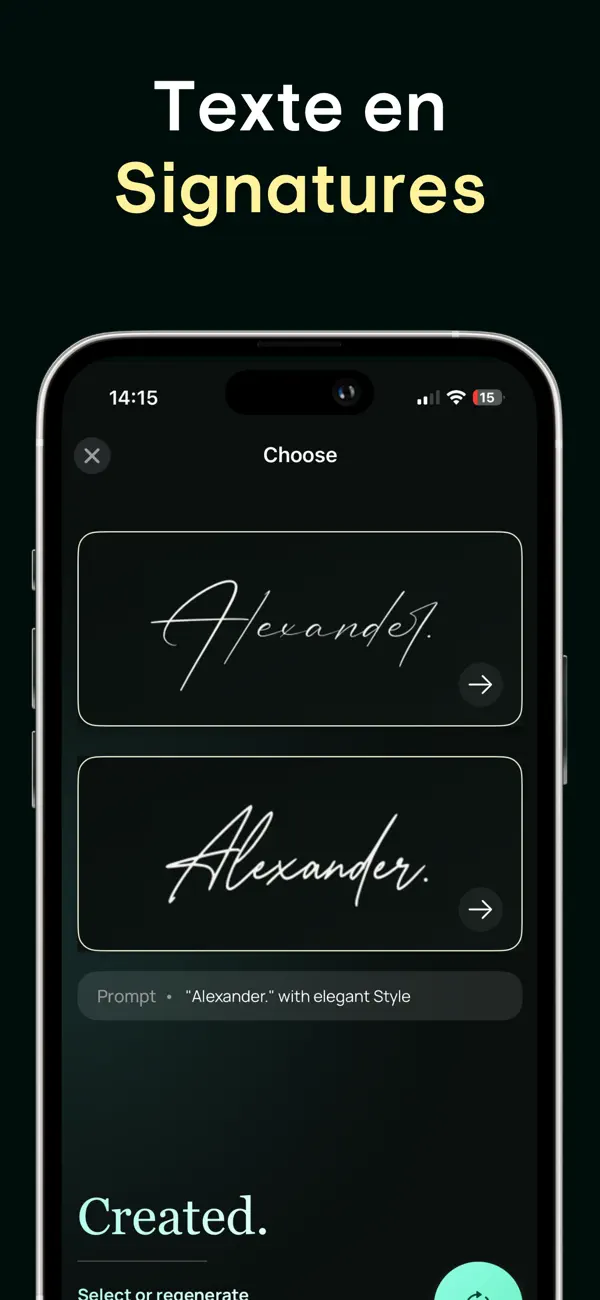 Screenshot #3 pour Générateur de Signatures AI