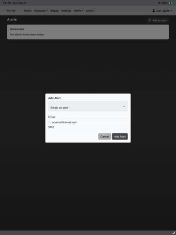SBT Mobile Banking iPad screenshot