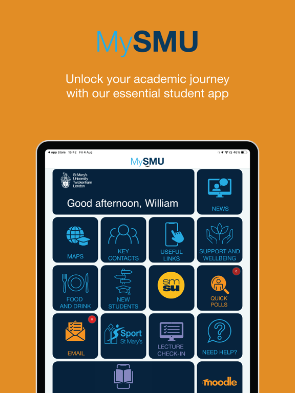 MyStMarysUniversity iPad screenshot