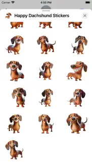 happy dachshund stickers iphone screenshot 3