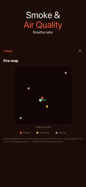 Wildfire & Smoke Map iPhone screenshot 2