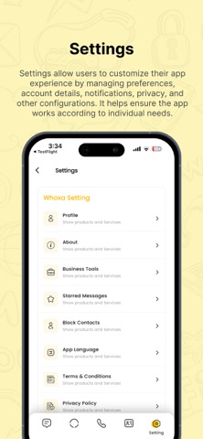 Whoxa Business Chat screenshot