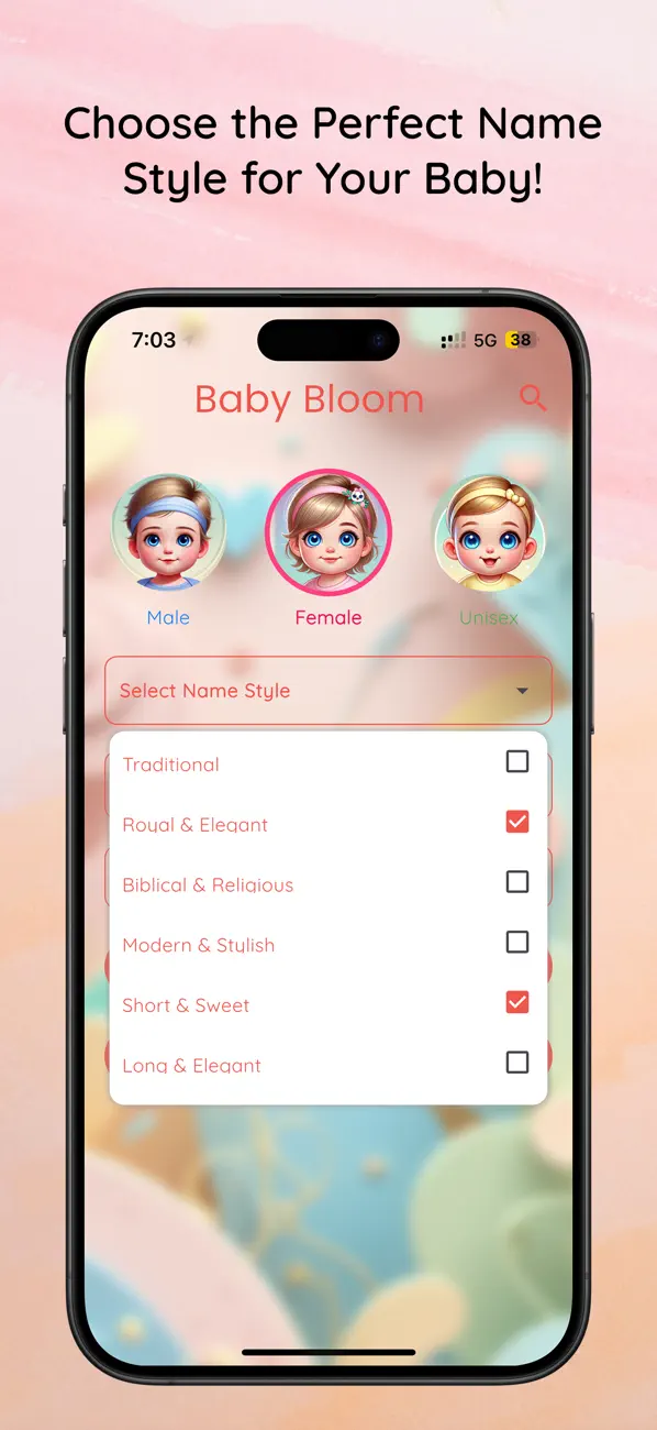 Screenshot #2 pour BabyBloom –Baby Name Generator