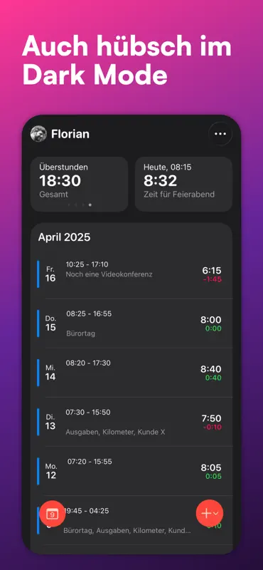WorkTimes Arbeitszeiterfassung screenshot 8 of 9