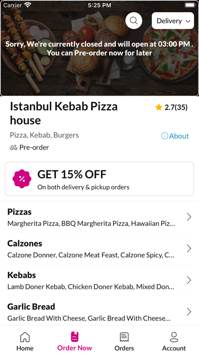 Istanbul Kebab Pizza house Screenshot