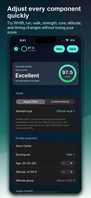Airman PT Score Calculator screenshot 4