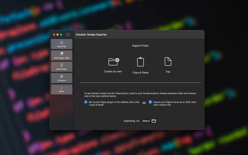 Conduit: Design Exporter screenshot
