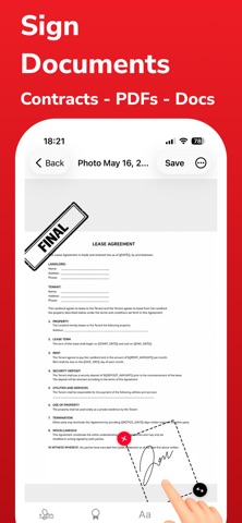 Sign Pdf Documents - Fill Docs iPhone screenshot