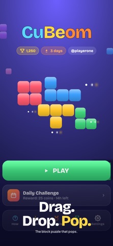 CuBeom: Cube Block Puzzle Game Screenshot 1 of 10