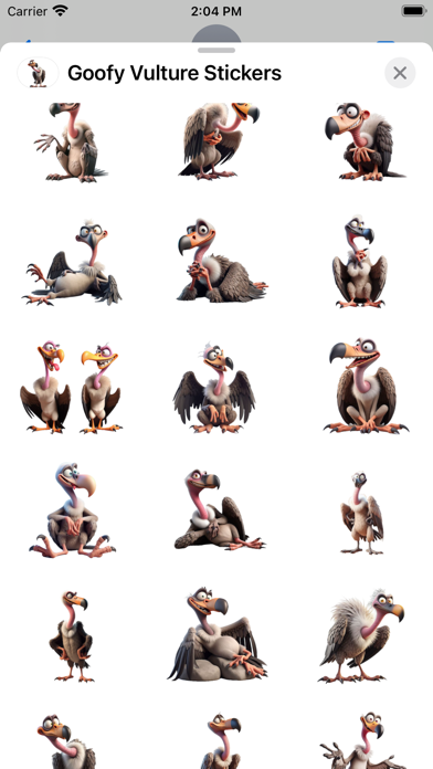 Screenshot #2 pour Goofy Vulture Stickers