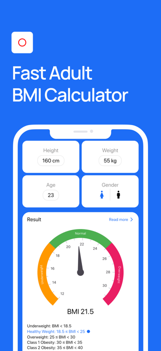 BMI Calculator Weight Tracker! Screenshot 1 of 3