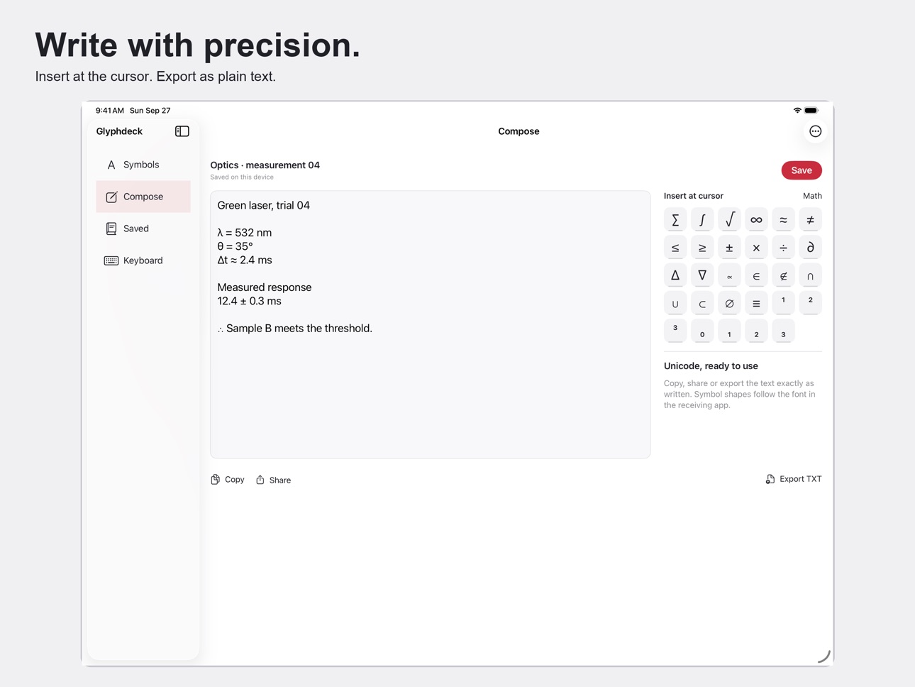 Screenshot 8 of Glyphdeck: Science Keyboard