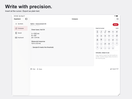Glyphdeck: Science Keyboard screenshot 8