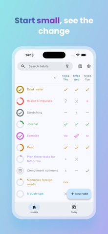 Table Habit: Habit Tracker Screenshot 1 of 6