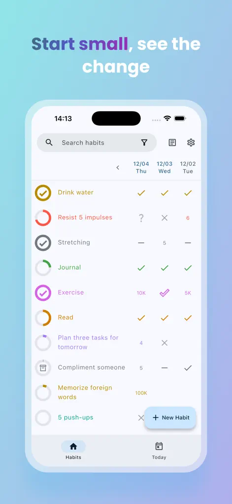 Table Habit: Habit Tracker - Productivity App | MWM