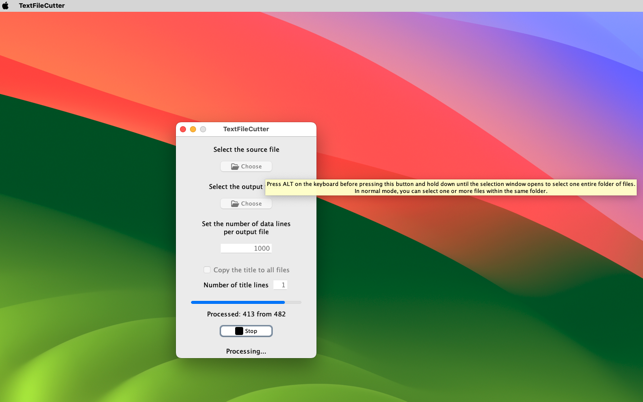 ‎TextFileCutter Screenshot