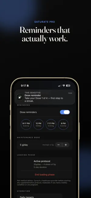 Saturate: Creatine Tracker screenshot 1