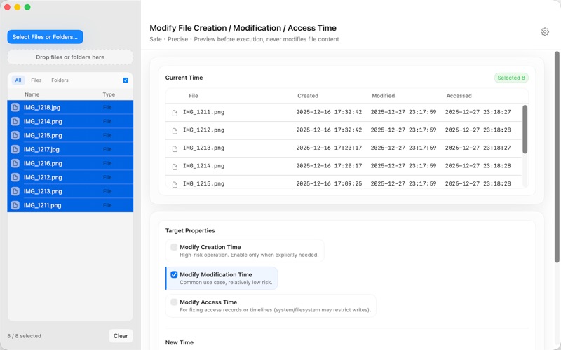 TimeFixer app screenshot
