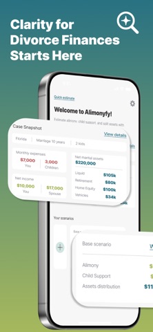 Alimonyfy: Divorce Finances iPhone screenshot
