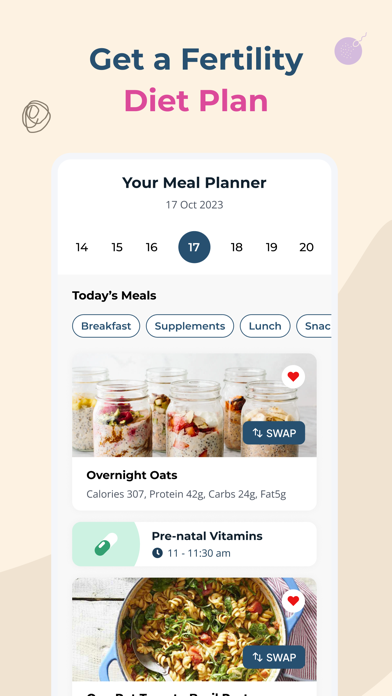 Uvi: Fertility Diet, Yoga Plan Screenshot