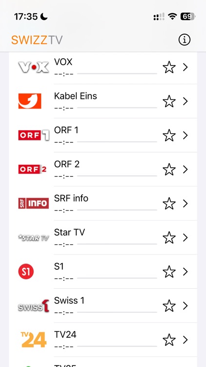 SwizzTV: Swiss TV channels