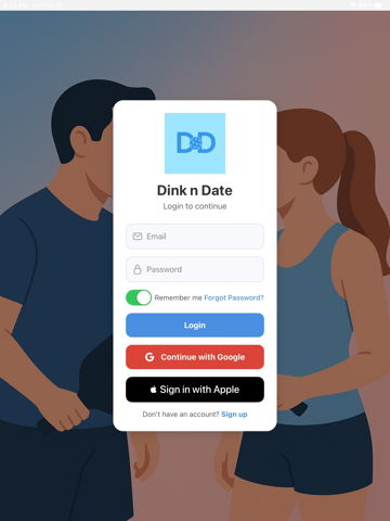 Dink n Date iPad screenshot 1 - Lifestyle app