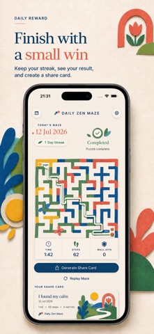 Daily Zen Maze iPhone screenshot
