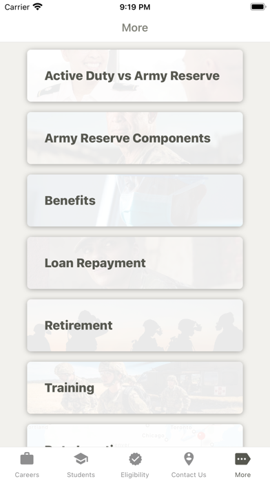 U.S. Army Medicine Careers Screenshot